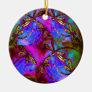 Adorno De Cerámica Dragonfly Hippy Flit