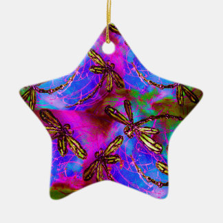 Adorno De Cerámica Dragonfly Hippy Flit
