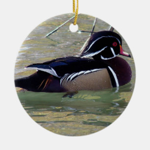 Adorno De Cerámica Drake de pato de madera