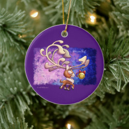 Adorno De Cerámica DREAM GRANDES NAVIDADES REINDEN de Jeff Willis Art