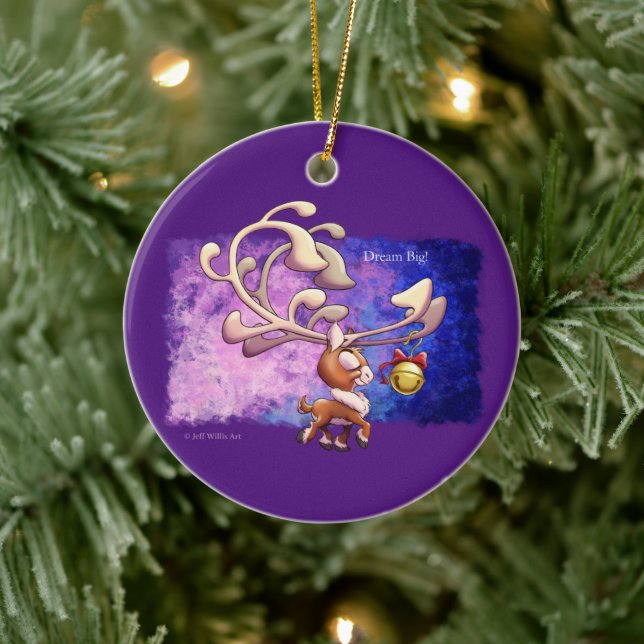 Adorno De Cerámica DREAM GRANDES NAVIDADES REINDEN de Jeff Willis Art