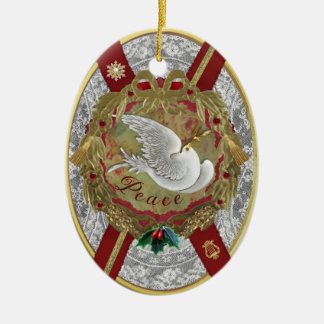 Adorno De Cerámica Dresden 'Normandy' Peace Dove Ornament