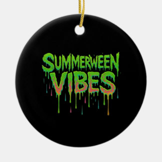 Adorno De Cerámica Drip Summerween Vibes Spooky Fun Classic