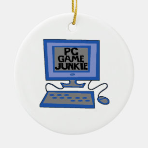 Adorno De Cerámica Drogadicto del juego de la PC