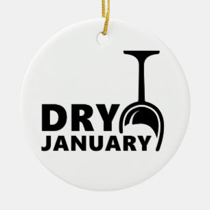 Adorno De Cerámica Dry january, één maand geen alcohol te drinken