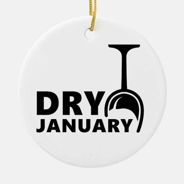 Adorno De Cerámica Dry january, één maand geen alcohol te drinken (Frente)