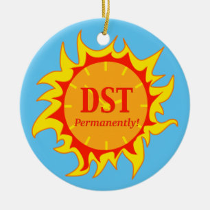 Adorno De Cerámica DST permanentemente: horario de verano
