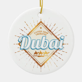 Adorno De Cerámica Dubai Emiratos Árabes Unidos: Vintage Souvenir de