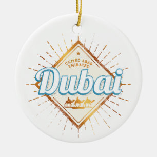 Adorno De Cerámica Dubai Emiratos Árabes Unidos: Vintage Souvenir de