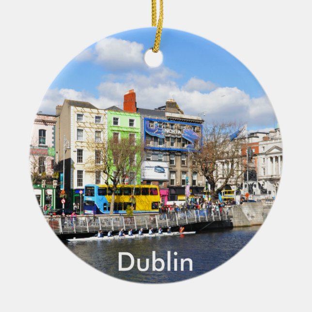 Adorno De Cerámica Dublín. Irlanda (Frente)