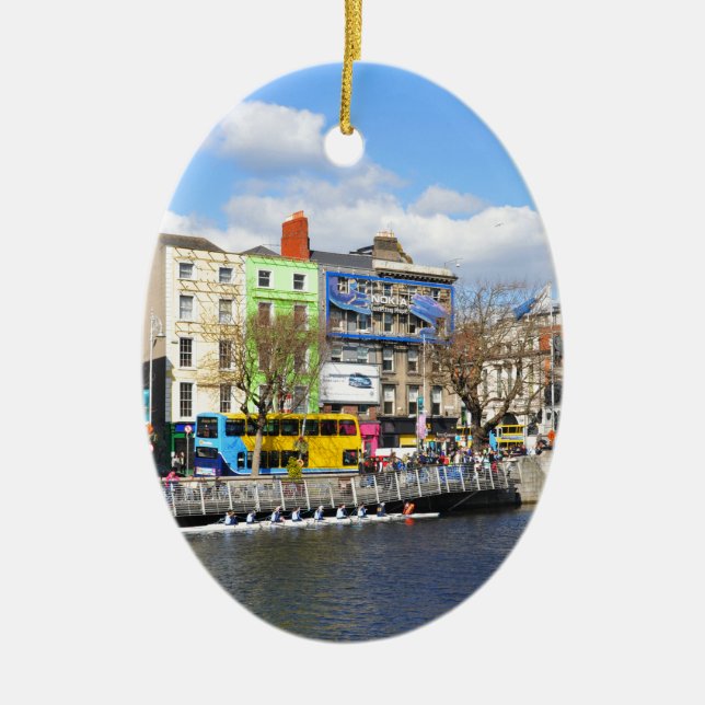 Adorno De Cerámica Dublín. Irlanda (Frente)