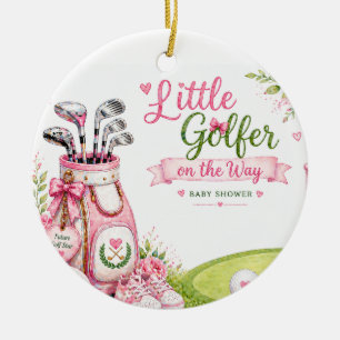 Adorno De Cerámica Ducha de bebé de golf para niña
