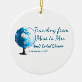 Adorno De Cerámica Ducha de novias de viaje añada fecha de caducidad