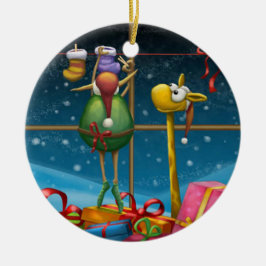 Adorno De Cerámica Duende que cuelga encima de medias