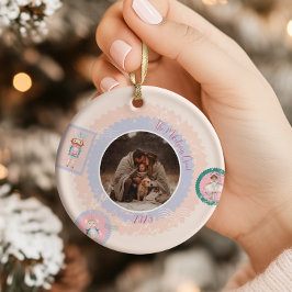 Adorno De Cerámica Dulce Cascanueces Retro Pastel Navidad