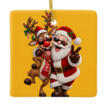 Dulce Papá Noel y Ciervo Navidad FiestaNavideña