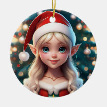 Dulce pequeño duende de Santa Claus de Navidad