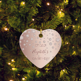 Adorno De Cerámica Dulces 16 diamantes de oro rosa