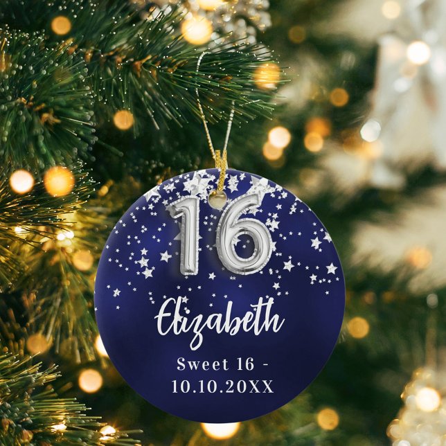Adorno De Cerámica Dulces 16 estrellas de plata azul marino (Subido por el creador)