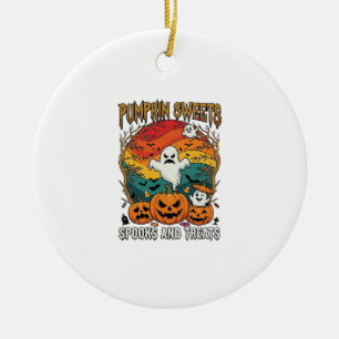 Adorno De Cerámica Dulces De Calabaza Espeluznantes Halloween Fantasm