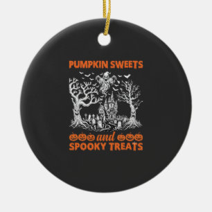 Adorno De Cerámica Dulces de Calabaza Golosinas Espeluznantes Castill