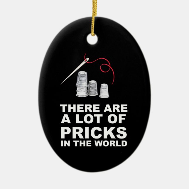 Adorno De Cerámica Dulces divertidos de costura de regalo Picos en el (Frente)