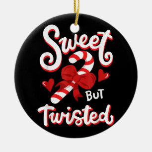 Adorno De Cerámica Dulces pero retorcidas Navidades graciosos Candy C