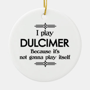 Adorno De Cerámica Dulcimer - Toca música divertida en deco