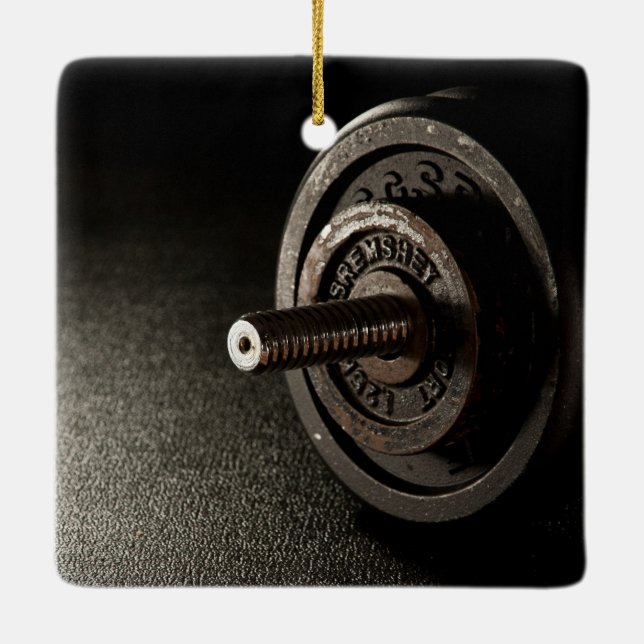 Adorno De Cerámica Dumbbell (Reverso)