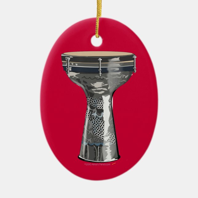 Adorno De Cerámica Dumbek Doumbek Darbuka Darabuka Drum Personalizado (Frente)