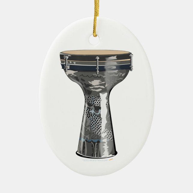 Adorno De Cerámica Dumbek Doumbek Darbuka Darabuka Drum Personalizado (Frente)