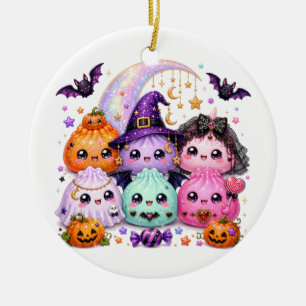 Adorno De Cerámica Dumplings Squishies Virales Kawaii Calabaza de Hal