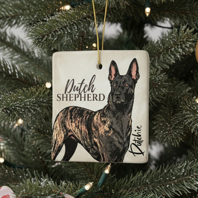 Adorno De Cerámica Dutch Shepherd Dog - Dutchie (Subido por el creador)