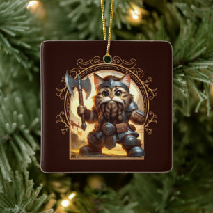 Adorno De Cerámica Dwarf Fantasy Adventure