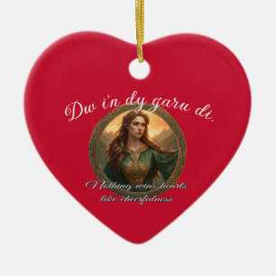 Adorno De Cerámica Dwynwen La Santa Patrona De Los Amantes