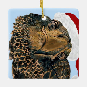 Adorno De Cerámica E9 dice ¿Quién Es Eso? Tono oscuro de Navidad ad