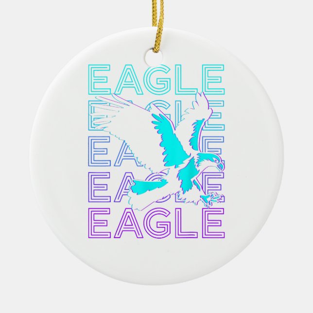 Adorno De Cerámica Eagle Retro (Frente)