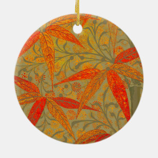 Adorno De Cerámica Earthy Bamboo Art Print Naranja