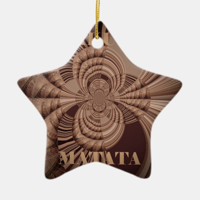 Adorno De Cerámica Earthy Hakuna Matata Art Print (Frente)