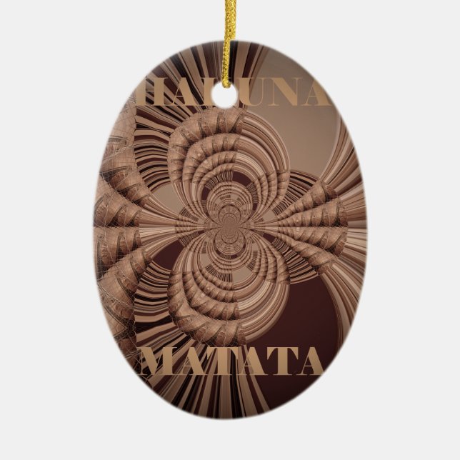 Adorno De Cerámica Earthy Hakuna Matata Art Print (Frente)