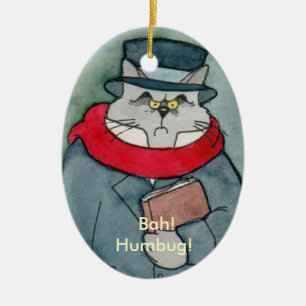 Adorno De Cerámica EbeMeowzer Scrooge del villancico del navidad