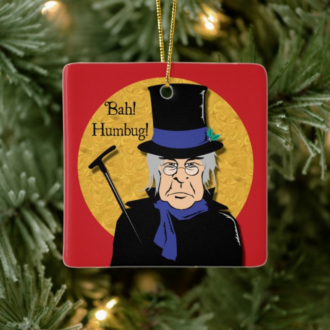 Adorno De Cerámica ¡Ebenezer Scrooge Bah! ¡Humbug! (Árbol)