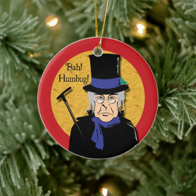 Adorno De Cerámica ¡Ebenezer Scrooge Bah! ¡Humbug! (Árbol)