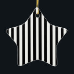 Adorno De Cerámica Ebony Snow<br><div class="desc">Ebony Snow es un diseño sencillo de rayas negras y blancas que se adaptan a todas las ocasiones y objetos. Esta imagen está disponible en una variedad de otros productos,  sólo tienes que hacer clic en el enlace debajo de la foto cerca de 'Acerca de este diseño'.</div>