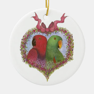 Adorno De Cerámica Eclectus del cristiano de Susie