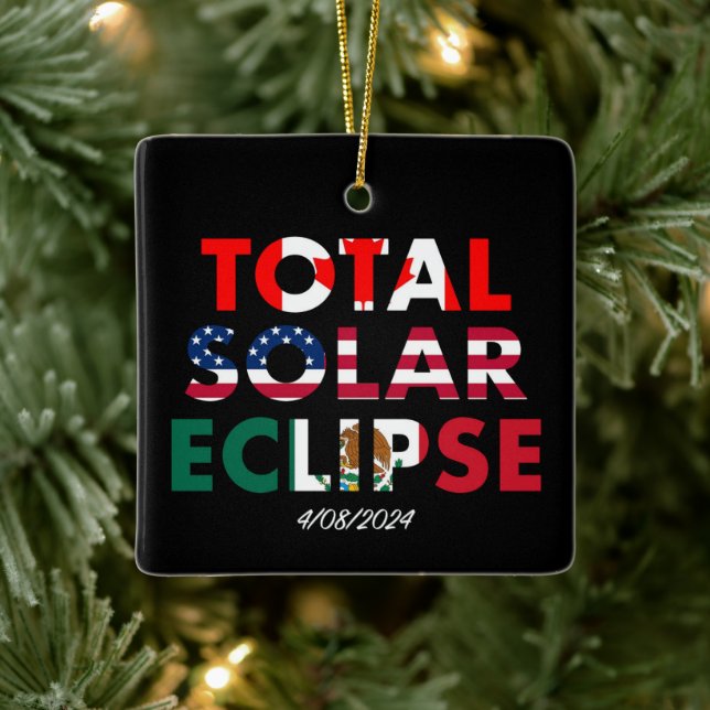 Adorno De Cerámica Eclipse 2024 (Árbol)