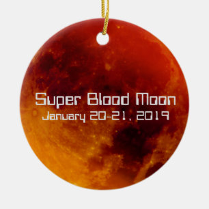 Adorno De Cerámica Eclipse de luna Super Sangre 2019