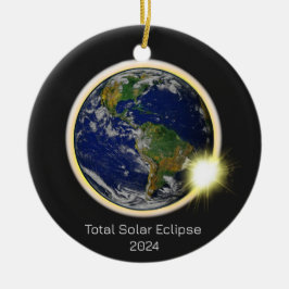 Adorno De Cerámica Eclipse solar 2024 luna solar