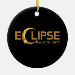 Adorno De Cerámica Eclipse solar americano evento fecha personalizada