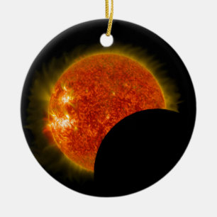 Adorno De Cerámica Eclipse solar en curso